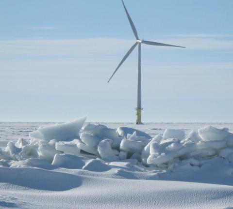 Wind turbine in icing conditions