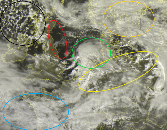 nimbostratus clouds from satellite