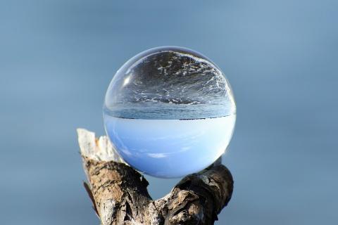 Image of sea and crystal ball